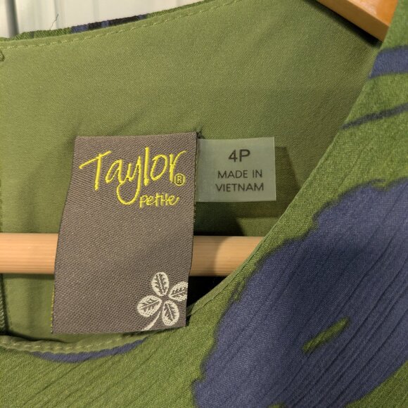 Taylor Green Floral Tiered Pleated Midi Dress, 4P - Picture 3 of 4